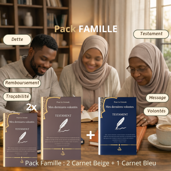 Pack Famille beige "Mes dernières volontés" Livraison offerte dès maintenant pour la France !